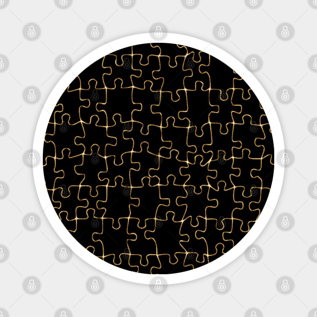 Golden puzzle Magnet by Sinmara